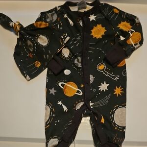 5/$10 Space-Themed Kids One Piece - Black and Gold